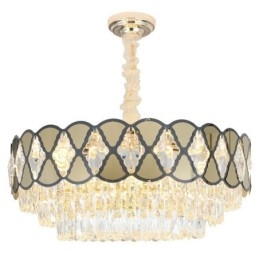 Luminária pendente de cristal moderna com luminárias de teto rendadas
