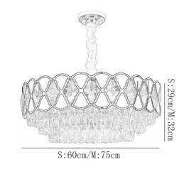 Luminária pendente de cristal moderna com luminárias de teto rendadas