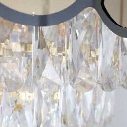 Luminária pendente de cristal moderna com luminárias de teto rendadas