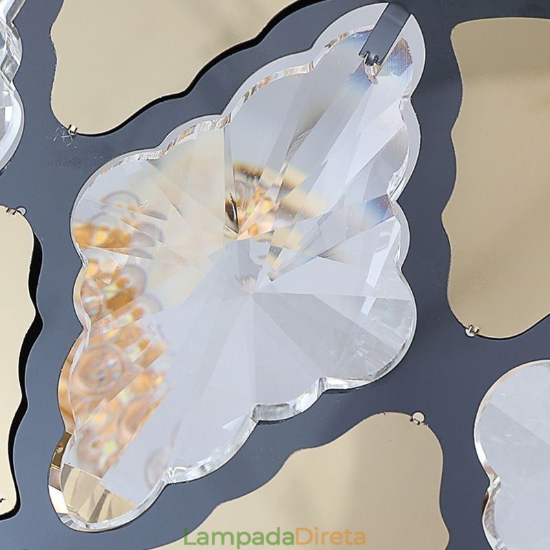Luminária pendente de cristal moderna com luminárias de teto rendadas