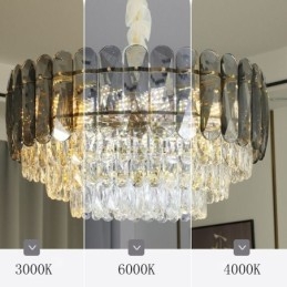 Luminária de teto pendente de cristal