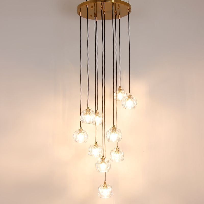 Luminária de teto em forma de bola de futebol de cristal Mordern