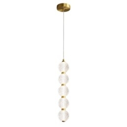 Luminária pendente de acrílico com contas decorativas