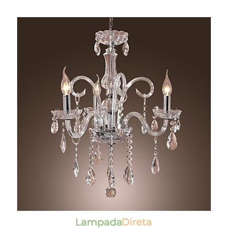 Lustre de Cristal Rústico Lodge Outros Cristal Lustre de Cristal Rústico Lodge Outros Cristal