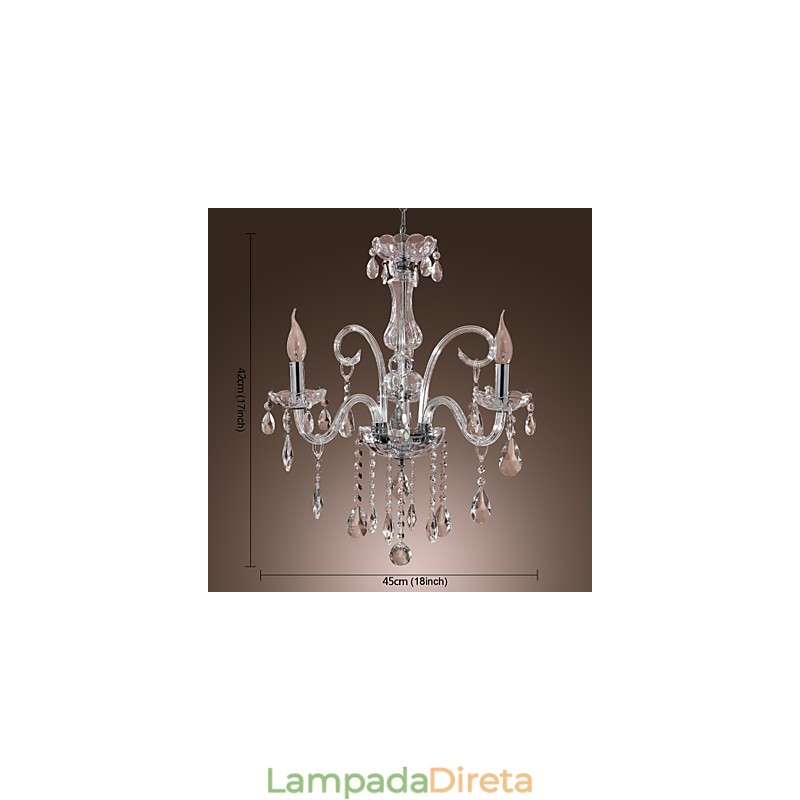 Lustre de Cristal Rústico Lodge Outros Cristal