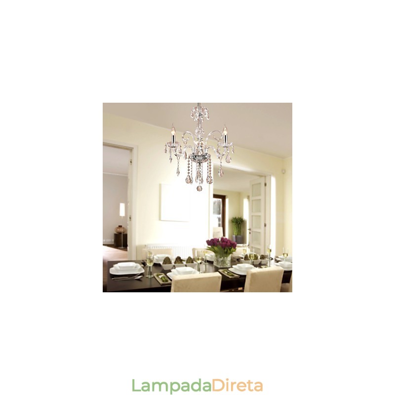 Lustre de Cristal Rústico Lodge Outros Cristal