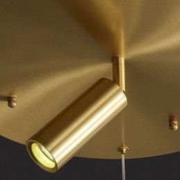 Luminária pendente de acrílico com anel e holofote