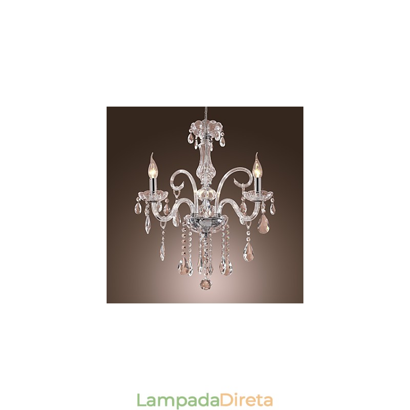 Lustre de Cristal Rústico Lodge Outros Cristal