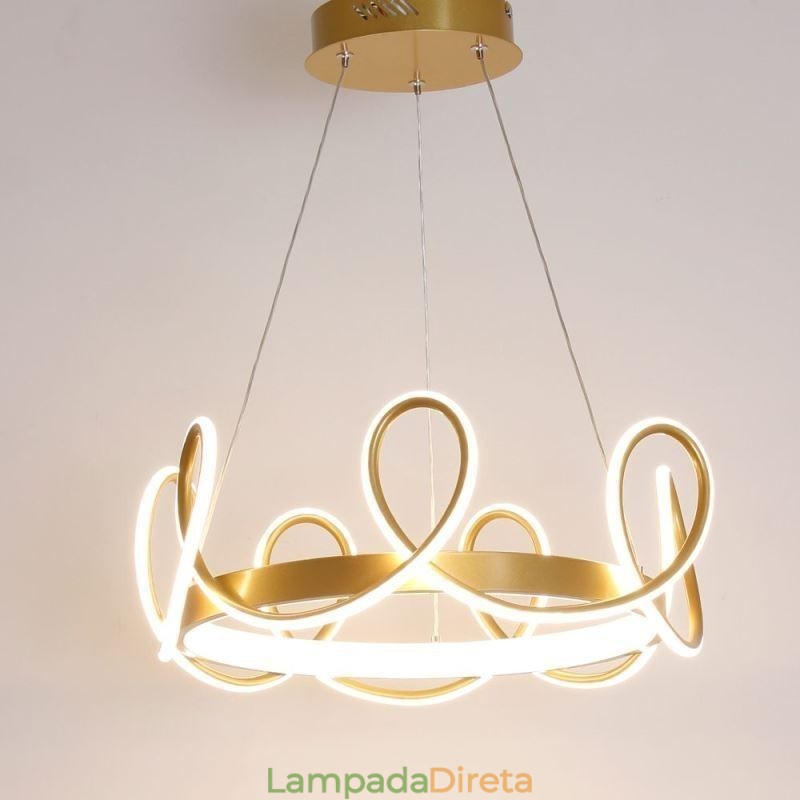 Moderno Pendente Luz Coroa Luz Pingente Alumínio 1 Luz