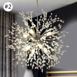 Lustre de fogos de artifício 8 luzes pendente dente de leão