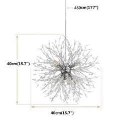 Lustre de fogos de artifício 8 luzes pendente dente de leão