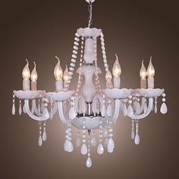 Lustre de cristal galvanizado rústico Lodge Crystal