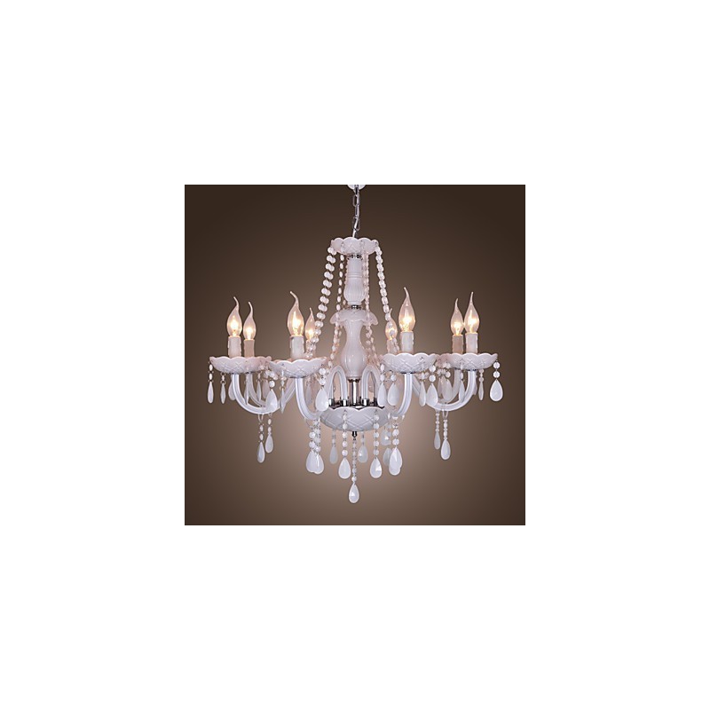 Lustre de cristal galvanizado rústico Lodge Crystal