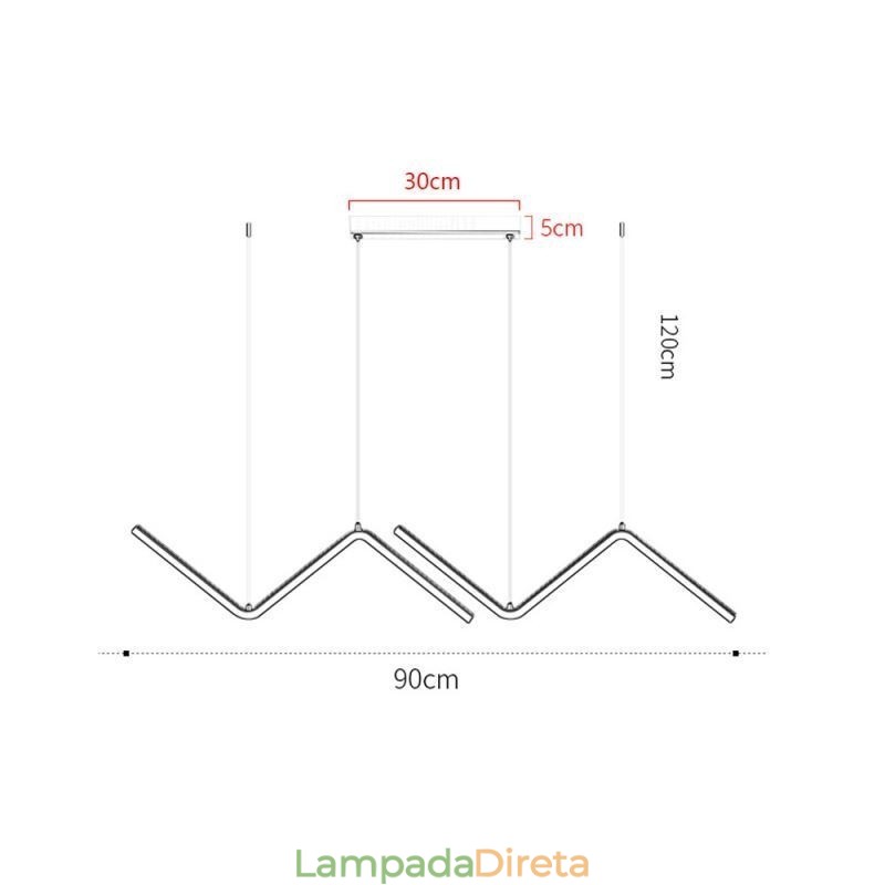 Luminária pendente minimalista decorativa
