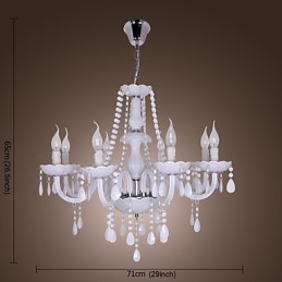 Lustre de cristal galvanizado rústico Lodge Crystal