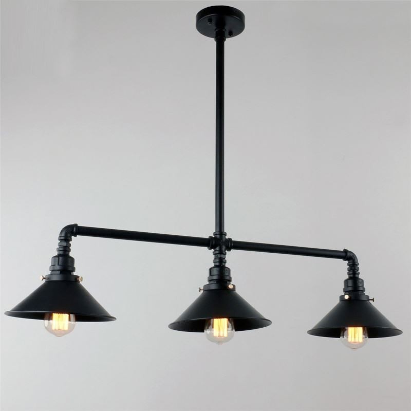 3 Luz Retro Industrial Vintage Water Pipe Pendant Light Chandelier Country Estilo Rústico