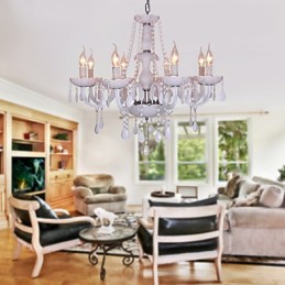 Lustre de cristal galvanizado rústico Lodge Crystal