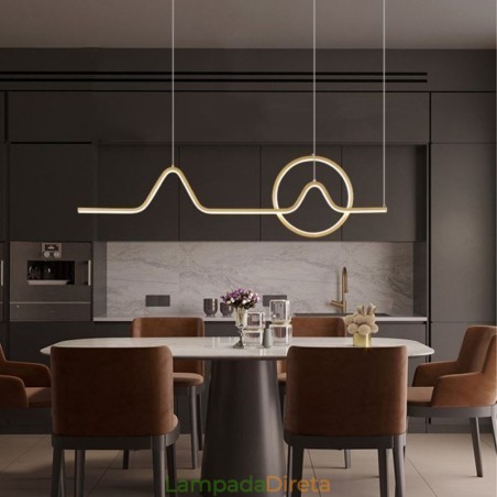 Luminária pendente minimalista decorativa 52W Luminária pendente minimalista decorativa 52W