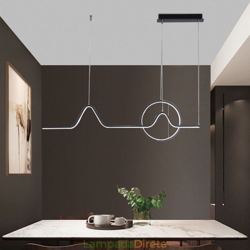 Luminária pendente minimalista decorativa 52W