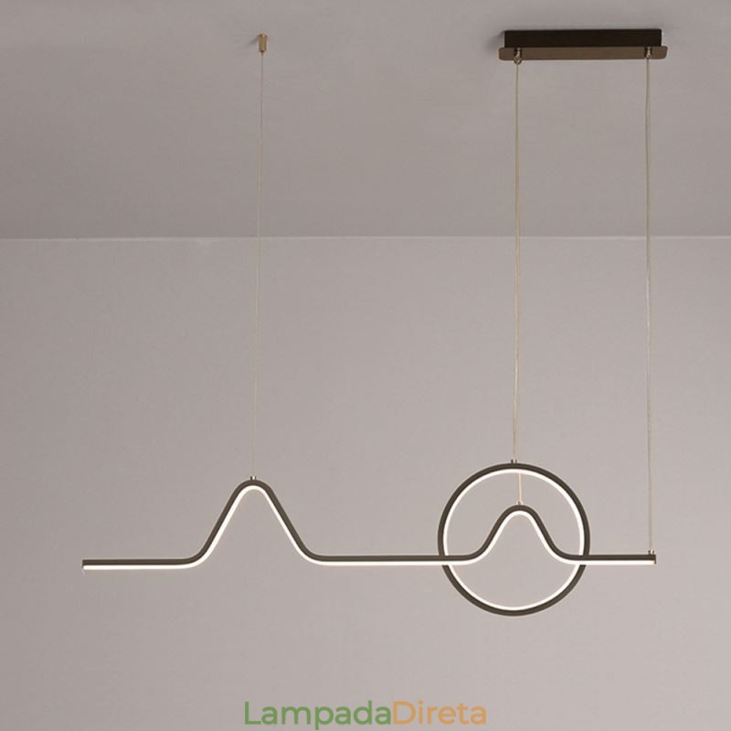 Luminária pendente minimalista decorativa 52W