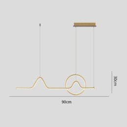 Luminária pendente minimalista decorativa 52W