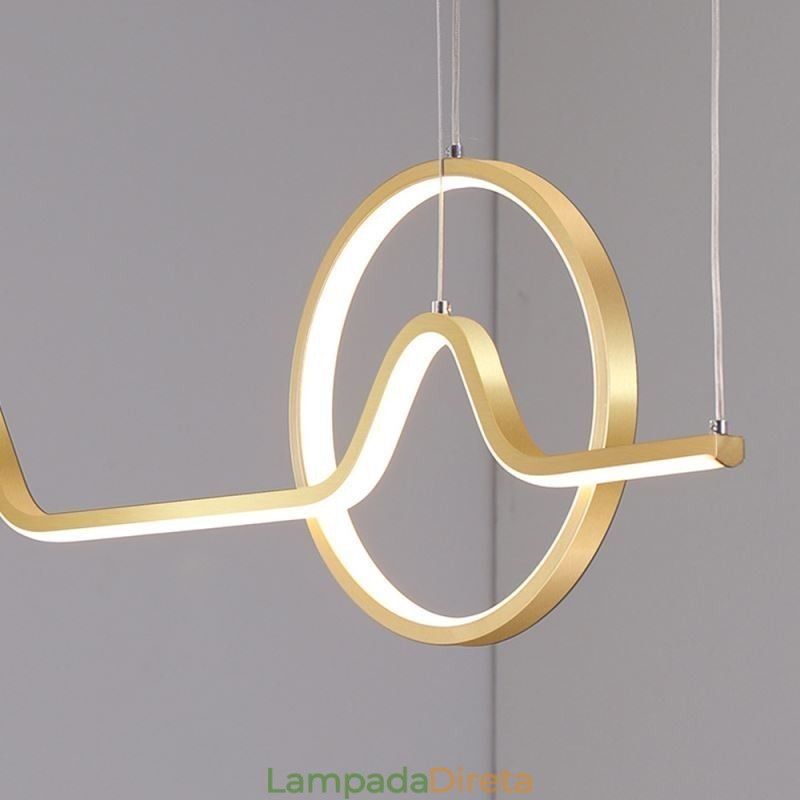 Luminária pendente minimalista decorativa 52W