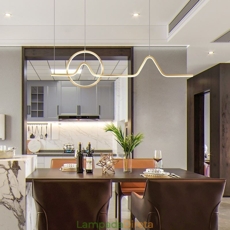 Luminária pendente minimalista decorativa 52W