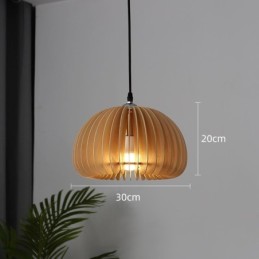 Luminária pendente estilo retrô Basswood Abóbora Luminária pendente
