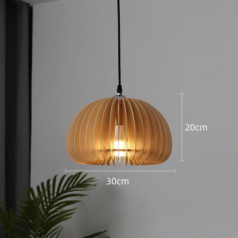 Luminária pendente estilo retrô Basswood Abóbora Luminária pendente