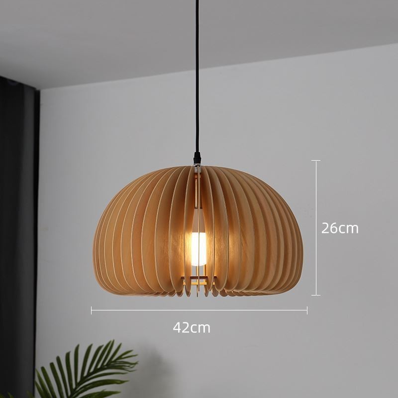 Luminária pendente estilo retrô Basswood Abóbora Luminária pendente