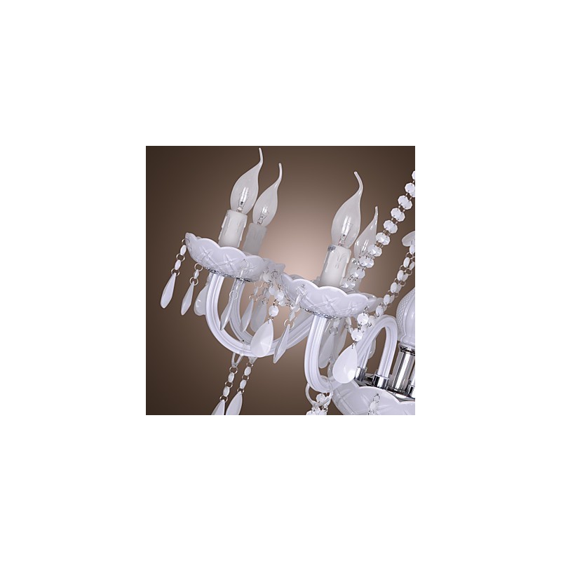 Lustre de cristal galvanizado rústico Lodge Crystal