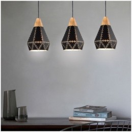 Abajur oco de luz suspensa vintage retrô industrial