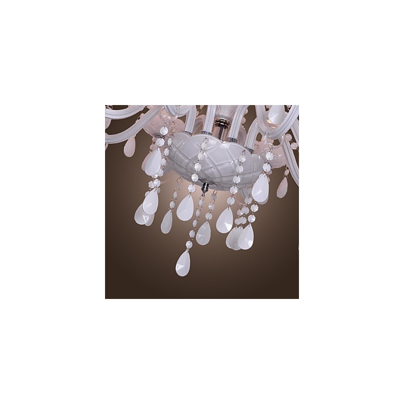 Lustre de cristal galvanizado rústico Lodge Crystal
