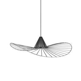 Luminária pendente de ferro simples, abajur de chapéu de palha, 1 luz