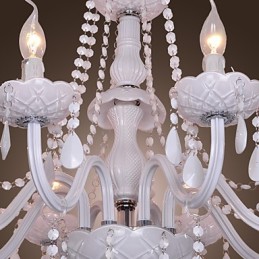 Lustre de cristal galvanizado rústico Lodge Crystal