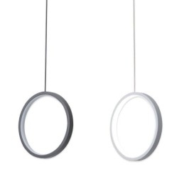 Luminária pendente minimalista em forma de anel, luminária decorativa de teto