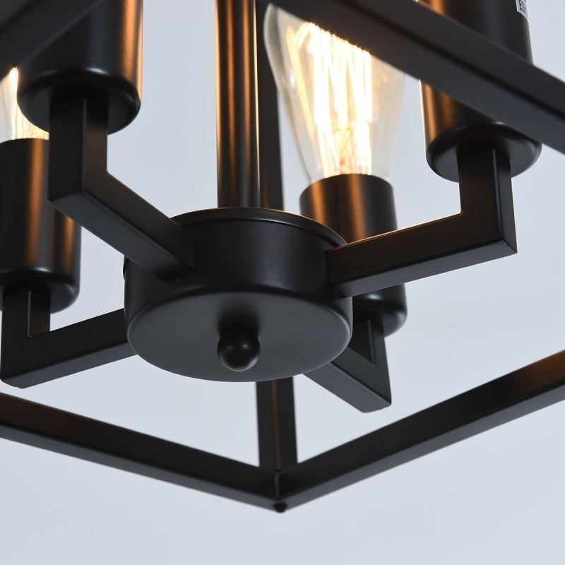 Luminária pendente moderna e simples em gaiola de ferro