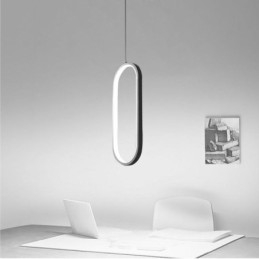 Luminária pendente oval em acrílico decorativa