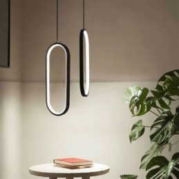 Luminária pendente oval em acrílico decorativa