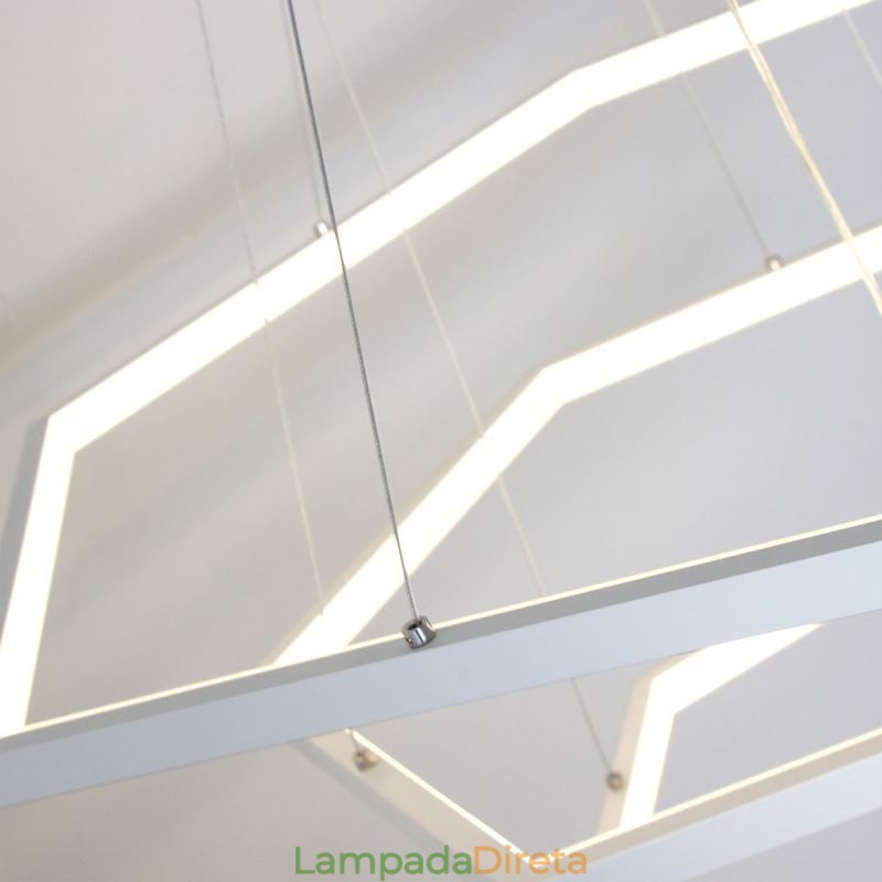 Luminária pendente hexagonal moderna