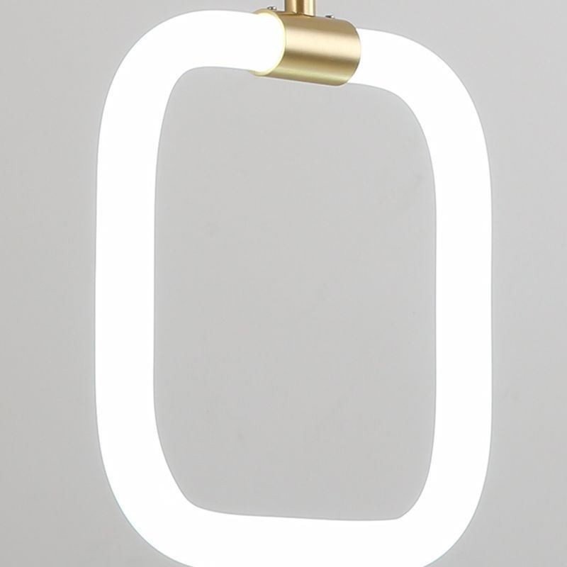 Luminária pendente simples e moderna de latão