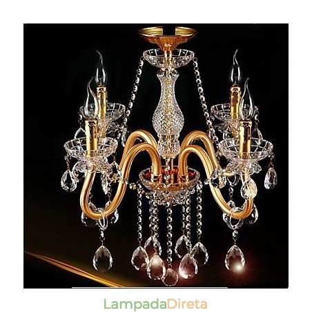 Lustre de vidro moderno contemporâneo tradicional clássico vintage com pintura em cristal Lustre de vidro moderno contemporâneo tradicional clássico vintage com pintura em cristal