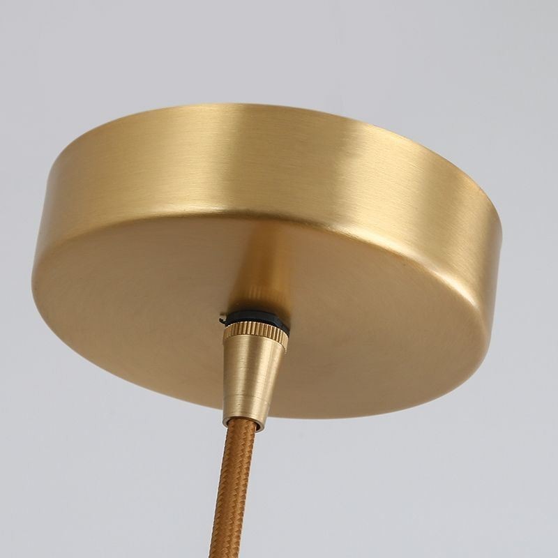 Luminária pendente simples e moderna de latão