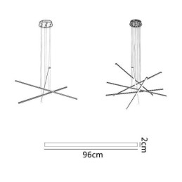 Luminária pendente de suspensão linear Luminária decorativa