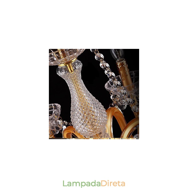Lustre de vidro moderno contemporâneo tradicional clássico vintage com pintura em cristal