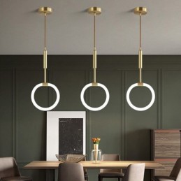 Luminária de teto moderna com ajuste de intensidade de luz acrílica l