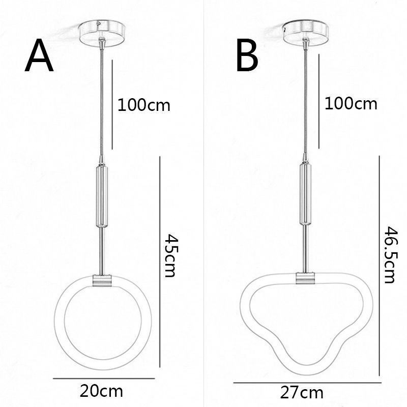 Luminária de teto moderna com ajuste de intensidade de luz acrílica l