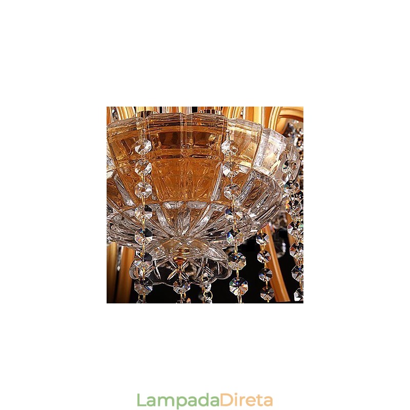 Lustre de vidro moderno contemporâneo tradicional clássico vintage com pintura em cristal