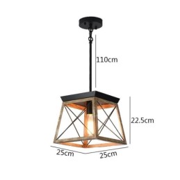 Luminária pendente estilo vintage com luz única
