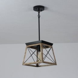 Luminária pendente estilo vintage com luz única